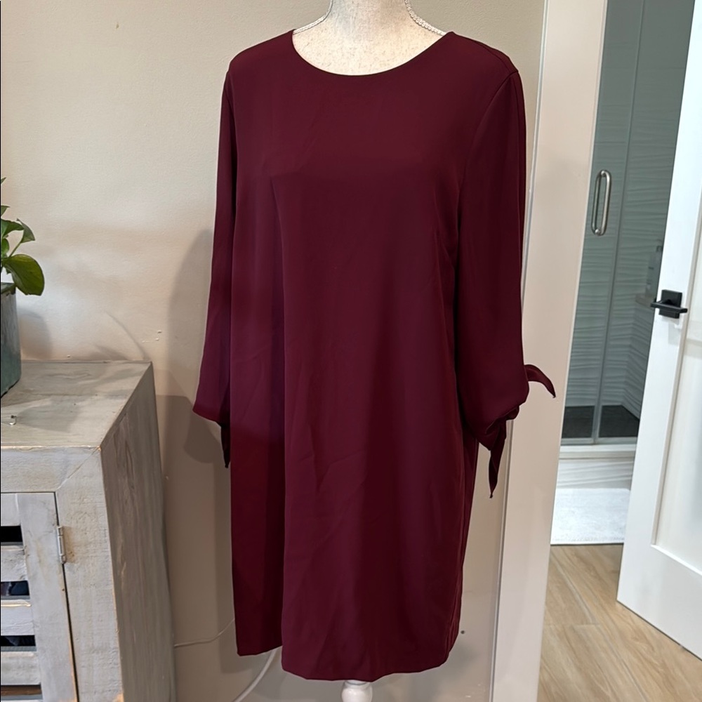 Elegant Burgundy Dress